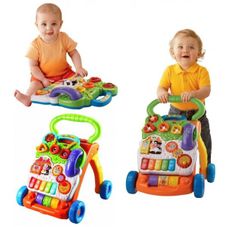 Gambar Vtech green Sit-to-stand learning walker