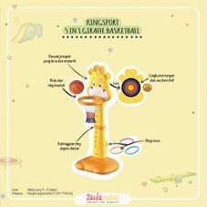 Gambar Kingsport Girrafe cartoon basket ball stand 5 in 1