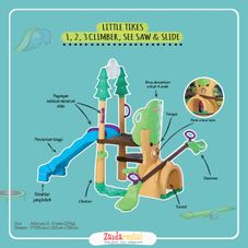 Gambar Little tikes  1, 2, 3 climber, see saw & slide