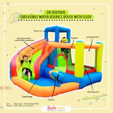 Gambar Dr. dolphin Inflatable water bounce house with slide