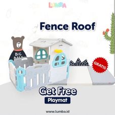 Gambar Lumba Playhouse type roof + playmat full grey