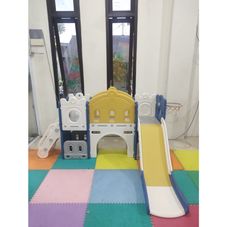 Gambar Happy play Castle playhouse with slide (blue)