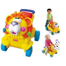 Gambar Fisher price 2 in 1 lion ride on push walker 