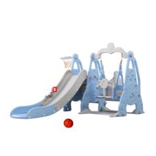 Gambar Bingo  Clown 3in1 slide swing and basket -blue