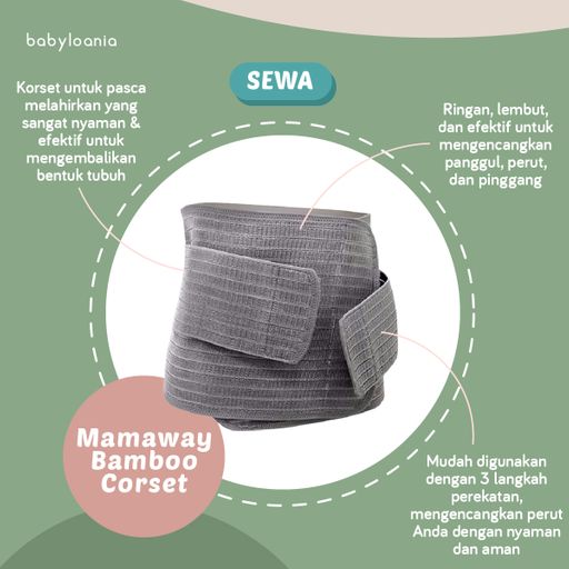 Jual [SEWA] KORSET MAMAWAY Corset Nano Bamboo Postnatal Korset