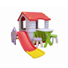 Gambar Labeille Dream playhouse & slide luxury complete set - red