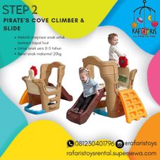 Gambar Step 2 Playhouse pirate's cove climber and slide