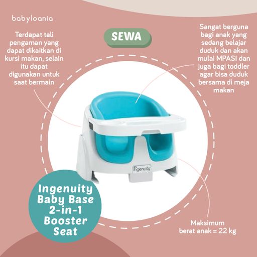 Ingenuity - Baby Base 2-In-1 Booster Seat Aqua