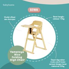 Gambar Yamatoya Nico folding high chair