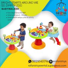 Gambar Bright starts  Baby walker zippity zoo 3 in 1 around we go 