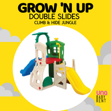 Gambar Grow 'n up Double slides climb & hide jungle