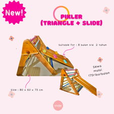 Gambar Pikler by little bébe Triangle + slide + wall climb