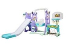 Gambar Labeille Panda 5 in 1 slide swing grow activity purple