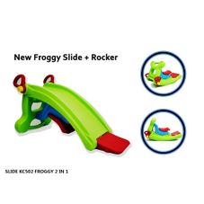 Gambar Labeille Froggy 2in1 slide and rocker