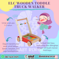 Gambar Elc Wooden toddle truck walker