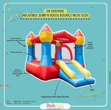 Gambar Dr dolphin Inflatable jump n house bounce with slide