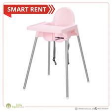 Gambar Ikea Ikea antilop baby high chair with tray – pink (dengan sabuk pengaman)