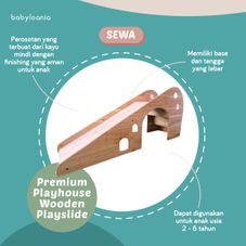 Gambar Premium playhouse Wooden playslide