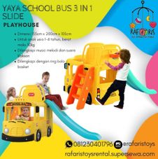 Gambar Yaya Playhouse school bus 3 in 1 slide