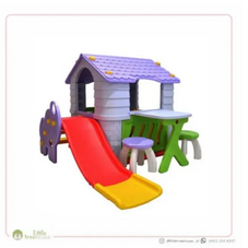 Gambar Labeille Playhouse luxury dream house with slide  (purple)