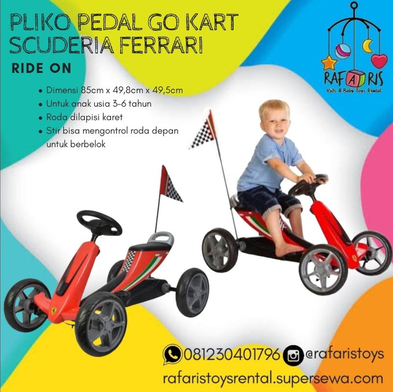 Sewa PLIKO Sepeda  Pedal Go  Kart  Scuderia Ferrari 