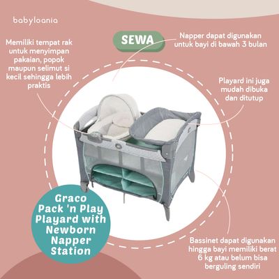 Graco playard with newborn 2024 napperstation