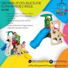 Gambar Grow n up Playhouse double slides climb & hide jungle