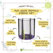 Gambar Plum Junior trampolin stardust 4,5ft