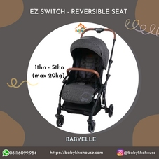 Gambar Baby elle Ez switch stroller 2 arah cabin size + travel bag