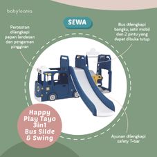 Gambar Happy play Tayo 3in1 bus silde & swing