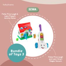 Gambar Bundle Bundle of toys 3 (fisher price laugh & learn puppy’s activity home + fisher price laugh and learn smart stages vacuum)