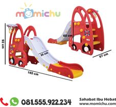 Gambar Labeille London bus slide merah