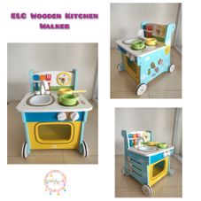 Gambar Elc  Wooden activity kitchen walker