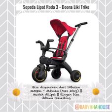 Gambar Doona Liki trike 5in1 red - sepeda lipat cabin size