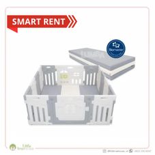 Gambar Lumba  12+2 airplane monochrome fence + folding playmat – type a persegi
