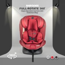 Gambar Babydoes Babydoes free rotate 360 isofix carseat – red