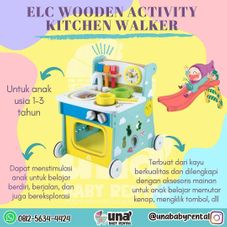 Gambar Elc Wooden activity kitchen walker