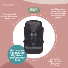 Gambar Mothercare Advance xp highback booster car seat