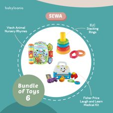 Gambar Bundle Of toys 6 (vtech animal nursery rhymes + elc stacking rings + fisher price laugh and learn medical kit)