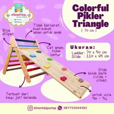 Gambar Pikler Triangle 70 cm plus slide 