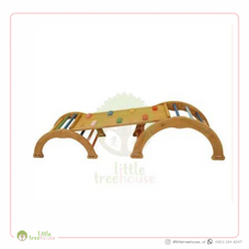 Gambar Little treehouse  Pikler double arch + slide 