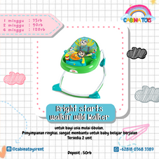 Gambar Bright starts 2-in 1 walkin wild walker