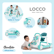 Gambar Cocolatte Locco 2in1 baby walker green