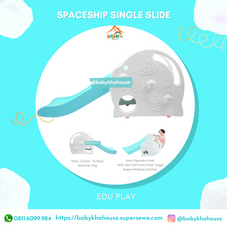 Gambar Edu play Single slide spaceship white mint