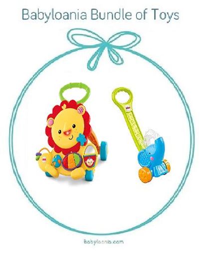 Sewa Bundle - of toys 9 : Fisher Price Musical Lion Walker & Fisher Price  Pop N Push Elephant