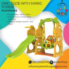 Gambar Tobebe Playhouse dino slide with swing