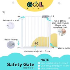 Gambar Gol baby Safety gate extention 10-20 cm