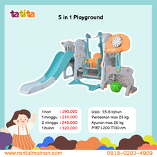 Gambar Parklon Big castle 5 in 1 fun slide & swing 