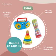 Gambar Bundle Of toys 19 : elc wooden stacking rings, elc baby rainmaker &  elc funky sounds boombox