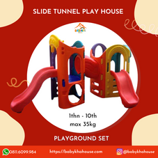 Gambar Playground set Slide & tunnel play house